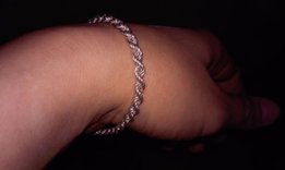Серебряный браслет жгут, 8,62 гр, 20см - Киев