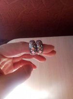 Серебряные серьги с золотом - Николаев