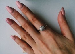 Серебряное кольцо с фианитами - Днепр