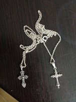 Крестик с цепочкой серебряный - Николаев