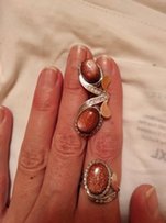 Серебро 925, набор,кольцо,серьги - Донецк