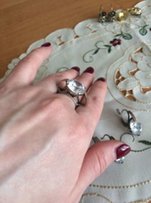 Серебряный набор с золотыми пластинами - Днепр