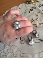 Серебряный набор с золотыми пластинами - Днепр