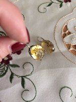 Серьги 875 пробы с цитрином - Днепр