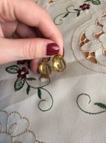 Серьги 875 пробы с цитрином - Днепр
