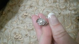 Серебрянное кольцо с фианитами - Киев