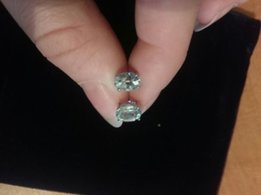 Серьги серебряные 925 пробы с натуральным голубым топазом - Чернигов