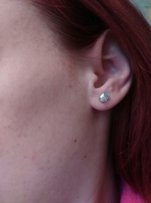 Серьги серебряные 925 пробы с натуральным голубым топазом - Чернигов