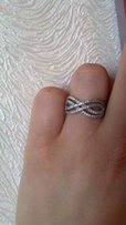 Серебряное кольцо двойная бесконечность (17.5 р) - Умань