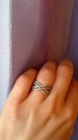 Серебряное кольцо двойная бесконечность (17.5 р) - Умань