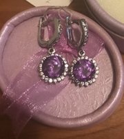 Продам новые серебряные серьги с александритом - Киев