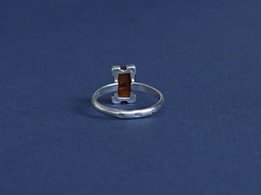 Кольцо серебряное с янтарём - Славянск