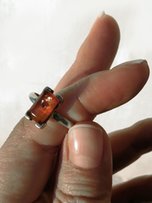 Кольцо серебряное с янтарём - Славянск