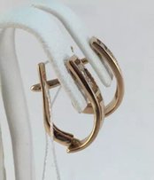 Серьги золотые 585 пробы, СССР арт.3332d - Запорожье