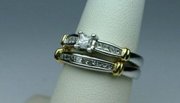 Золотое кольцо с бриллиантами 0,80 карат - Запорожье