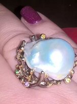 Кольцо из серебра 925 с натуральным жемчугом барокко - Киев