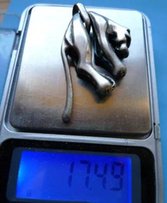 Кулон подвеска подарок пантера тигр кошка ягуар серебро - Днепр