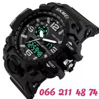 Армейские, тактические, мужские часы SKMEI 1155 (black, blue) - Горловка