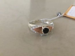 Серебряный набор 925 пробы кольцо и серьги с золотыми пластинами - Львов