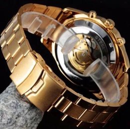 Мужские механические часы скелетон Winner Skeleton (Forsining) GOLD - Бердянск
