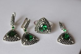 Серебряный набор с фианитами - Белая Церковь