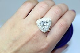 Серебряный набор с фианитами - Белая Церковь