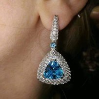 Серебряный набор с фианитами - Белая Церковь