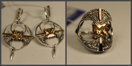 Серебряный набор с золотыми пластинами - Белая Церковь