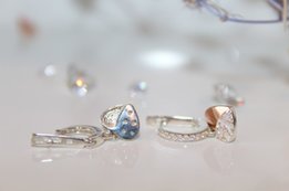 Серьги с золотыми пластинами - Белая Церковь