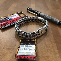 Серебряный браслет 925 пробы . Рамзес 100 грамм - 