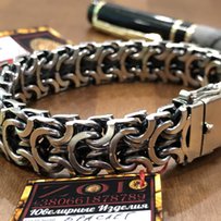 Серебряный браслет 925 пробы . Рамзес 100 грамм - 